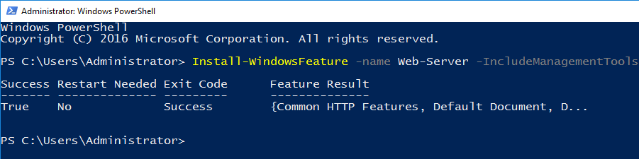 powershell-install-iis
